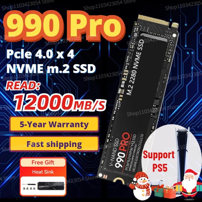 990PRO SSD Nmve ָ Ʈ ̺, Nvme M2 ̺, SSD 2TB ϵ ũ, M.2 2280 PCIe 4.0 Ʈ pcie ̺, PS5 , 512GB, 1TB, 4TB